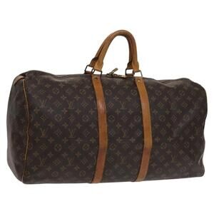 LOUIS VUITTON Monogram Keepall 55 Boston Bag M41424